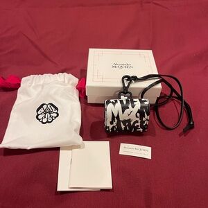 Alexander McQueen Black & White Graffiti AirPod case